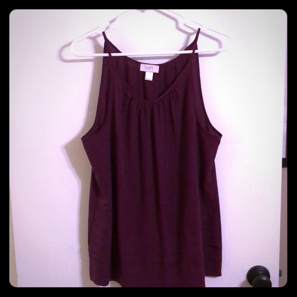 Plum sleeveless blouse